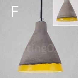 Lampă suspendată vintage din beton cu 1 lumină