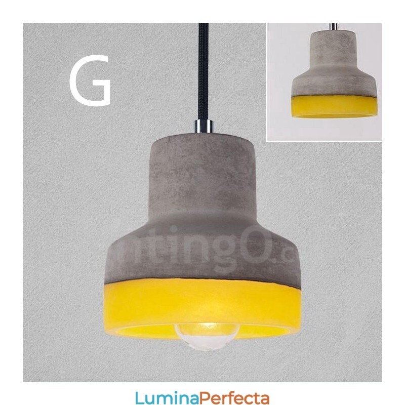 Lampă suspendată vintage din beton cu 1 lumină