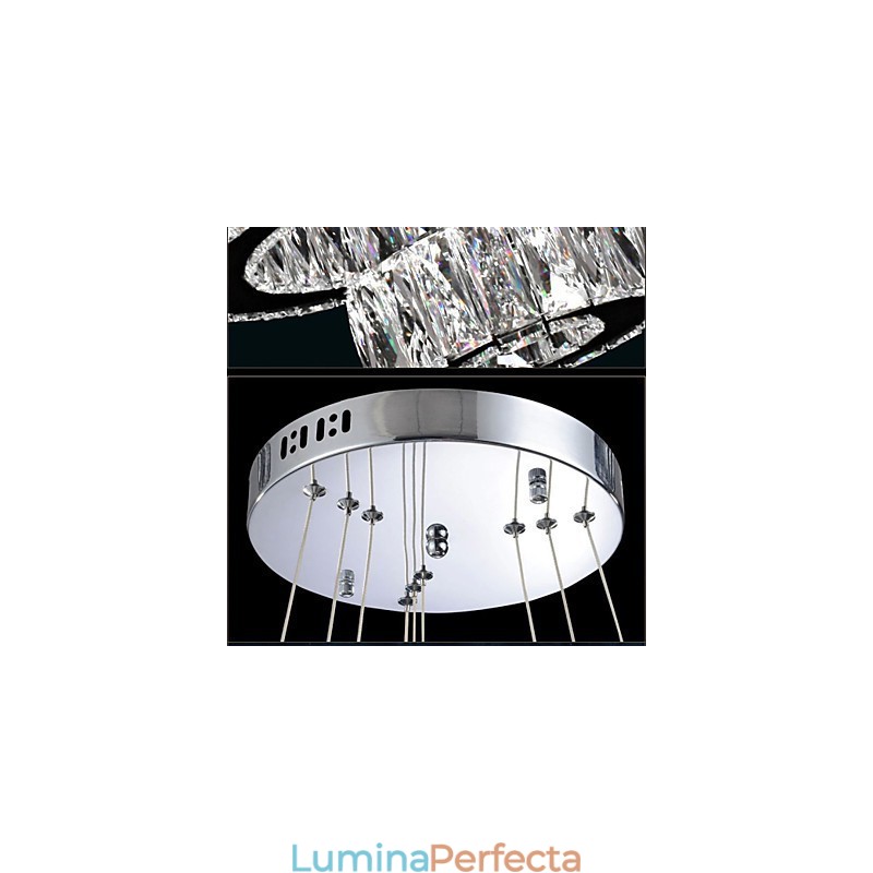 Lustre de cristal Iluminat modern Trei inele D305070 K9 Plafoniere mari din cristal