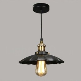 Lampă suspendată vintage din metal negru