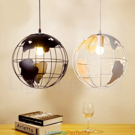 Lampă suspendată din metal Country Vintage Globe Lampă suspendată din metal Country Vintage Globe