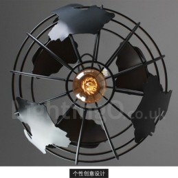 Lampă suspendată din metal Country Vintage Globe