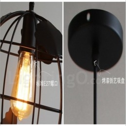Lampă suspendată din metal Country Vintage Globe