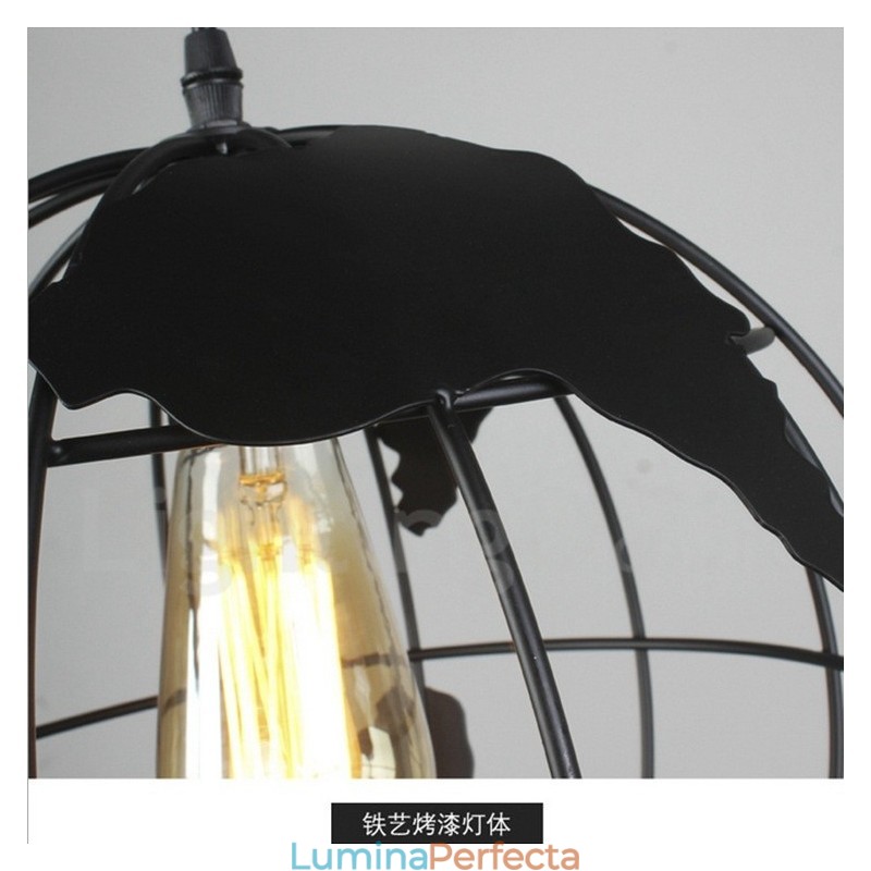 Lampă suspendată din metal Country Vintage Globe