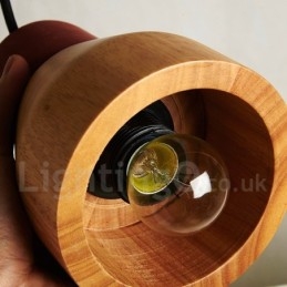 Lampă vintage din lemn de beton