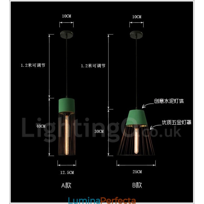 Lampă suspendată din metal cu 1 lumină