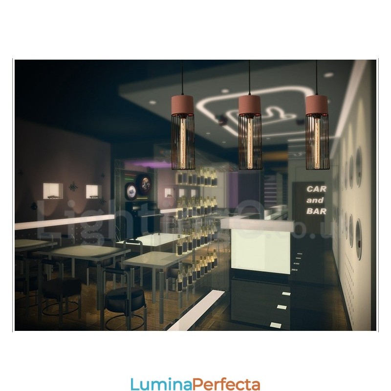 Lampă suspendată din metal cu 1 lumină