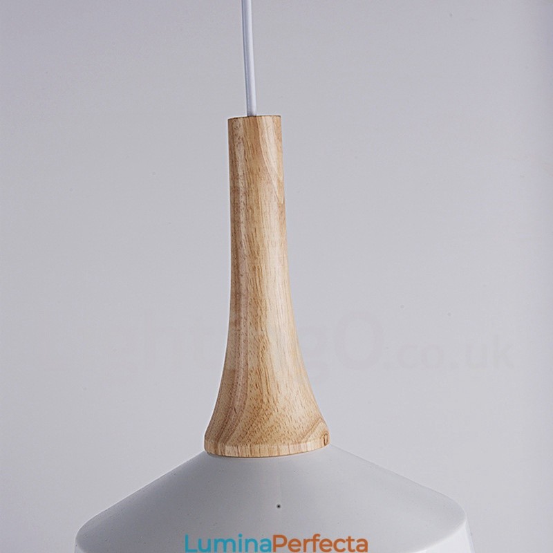 Lampă suspendată modernă, din lemn, din metal