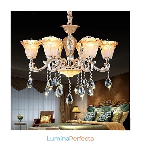 Lampă de cristal retro în stil european Lampă Americange