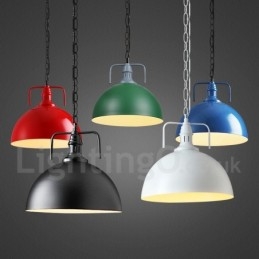 Lampă de suspendare din metal vintage în mai multe culori