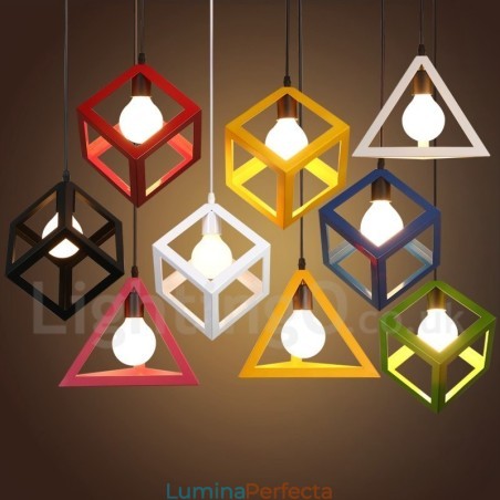 Lampă suspendată modernă, contemporană, multicoloră, metal cu 1 lumină Lampă suspendată modernă, contemporană, multicoloră, metal cu 1 lumină