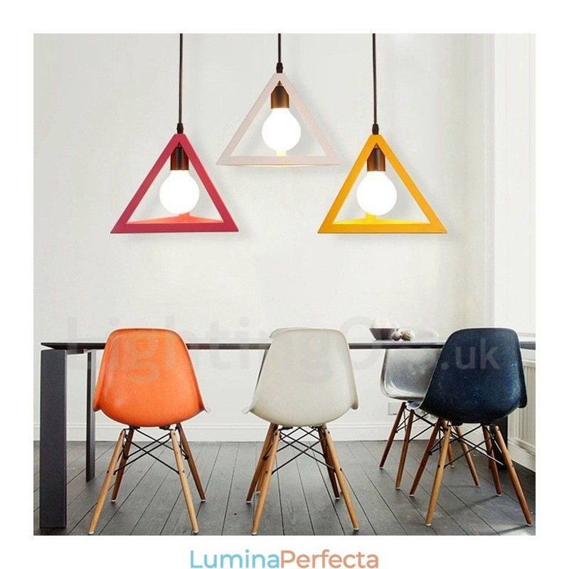 Lampă suspendată modernă, contemporană, multicoloră, metal cu 1 lumină