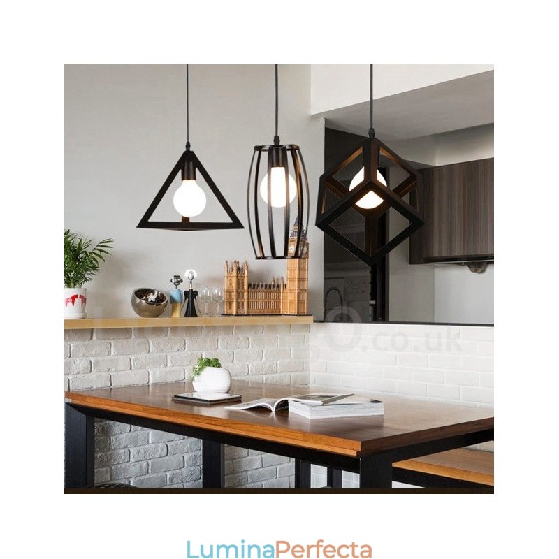 Lampă suspendată modernă, contemporană, multicoloră, metal cu 1 lumină