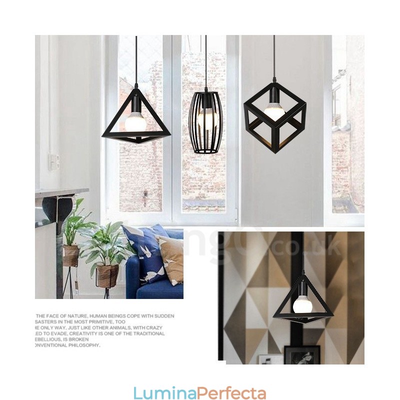 Lampă suspendată modernă, contemporană, multicoloră, metal cu 1 lumină