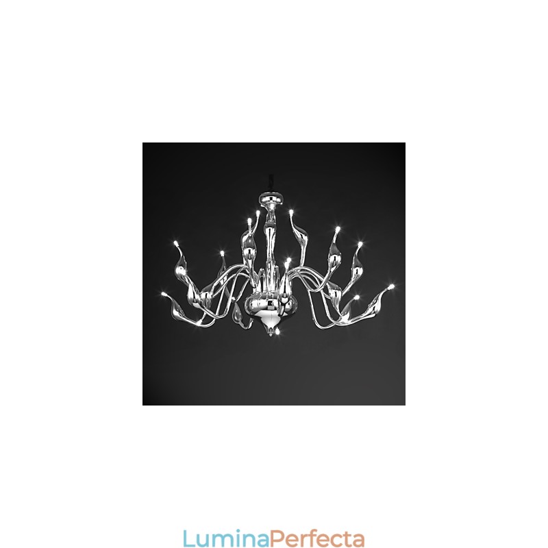 Candelabru Modern 18 Lumini G4 Finisaj Cromat