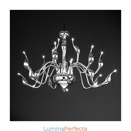 Candelabru Modern 18 Lumini G4 Finisaj Cromat Candelabru Modern 18 Lumini G4 Finisaj Cromat