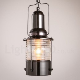 Lampă cu pandantiv cu lanternă retro vintage cu 1 lumină