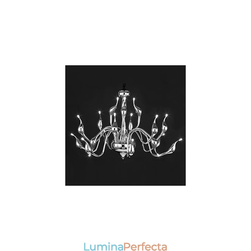 Candelabru Modern 18 Lumini G4 Finisaj Cromat