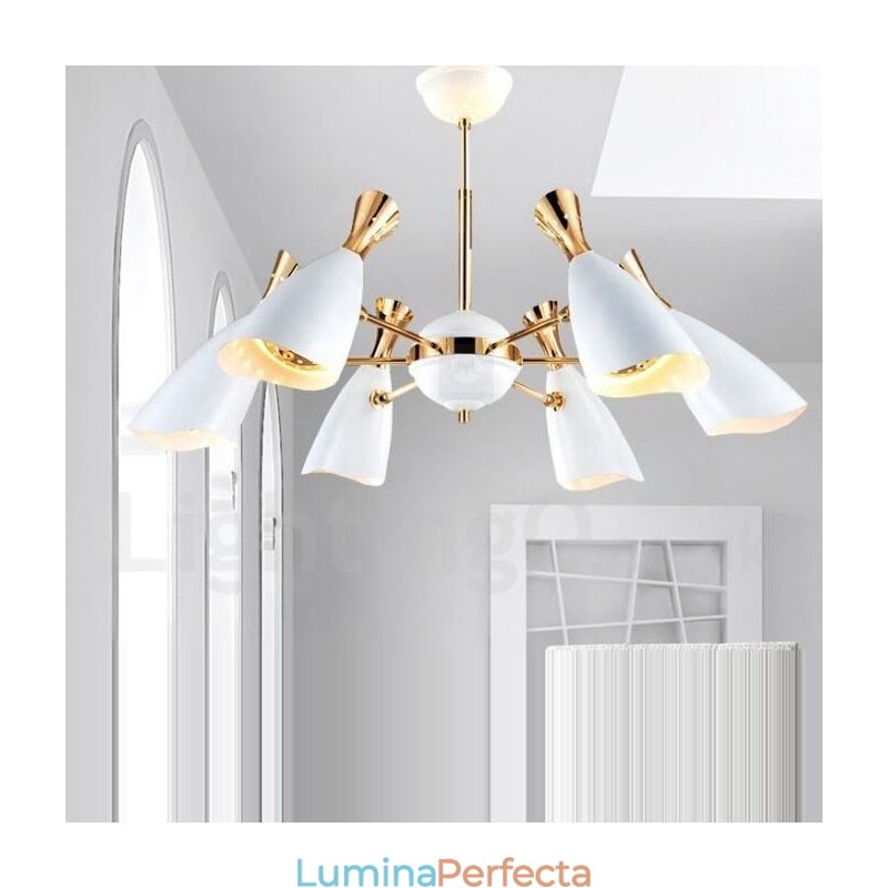 Candelabru modern contemporan cu 6 lumini