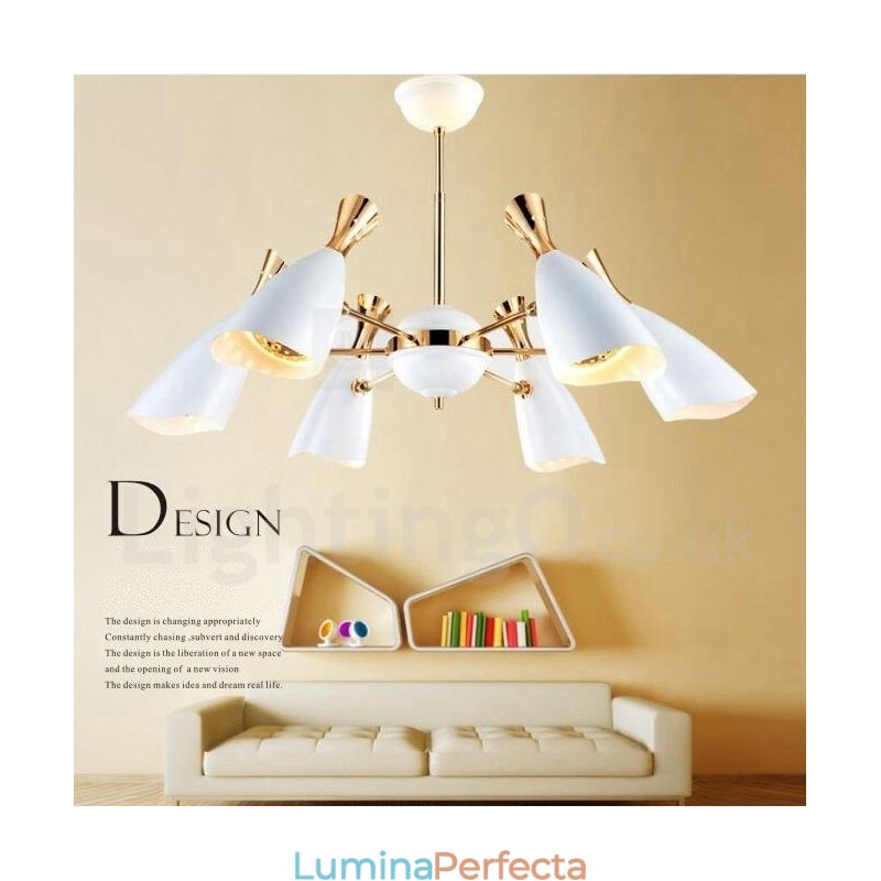 Candelabru modern contemporan cu 6 lumini