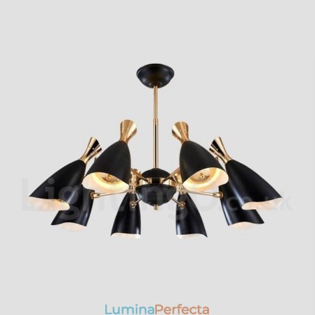 Candelabru modern contemporan cu 8 lumini Candelabru modern contemporan cu 8 lumini