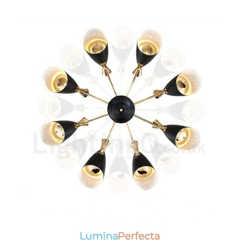 Candelabru modern contemporan cu 8 lumini