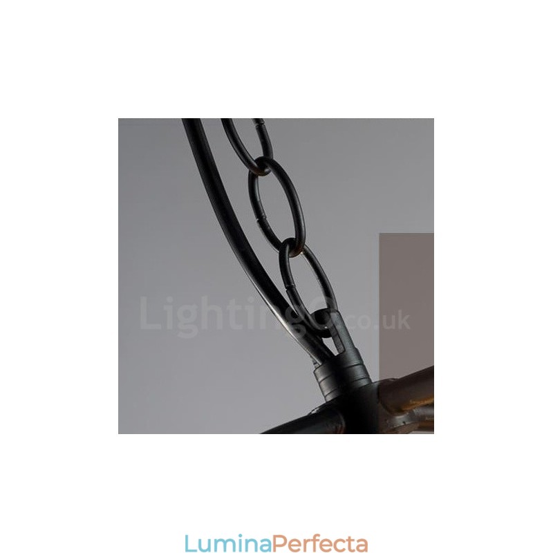 Lampă suspendată vintage Globe din metal cu 6 lumini