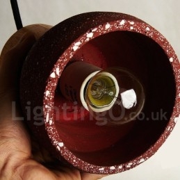 Lampă suspendată modernă, contemporană, din lemn de beton, cu 1 lumină