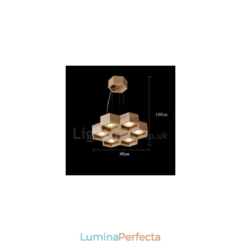 Lampă suspendată modernă, contemporană, cu 6 lumină