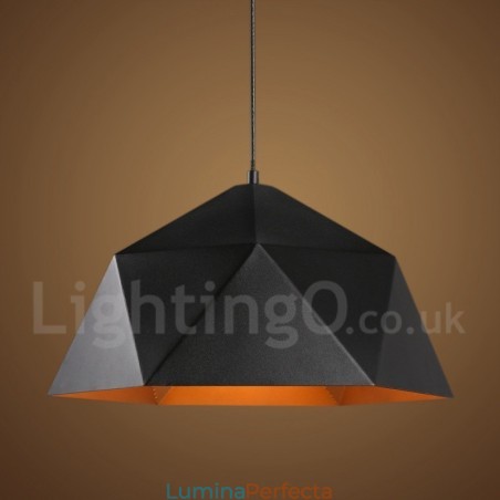 Lampă suspendată modernă, neagră, cu 1 lumină Lampă suspendată modernă, neagră, cu 1 lumină