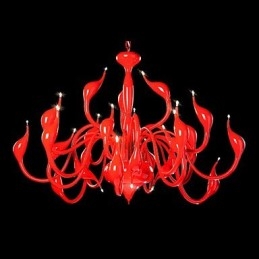 Candelabru Modern 24 Lumini G4 Pictura Rosie