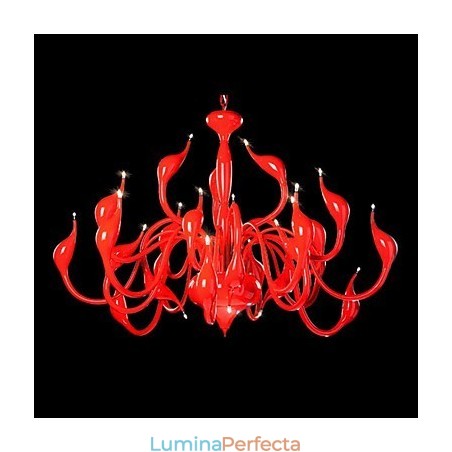 Candelabru Modern 24 Lumini G4 Pictura Rosie Candelabru Modern 24 Lumini G4 Pictura Rosie