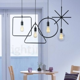Lampă suspendată modernă, contemporană, din metal, cu 1 lumină
