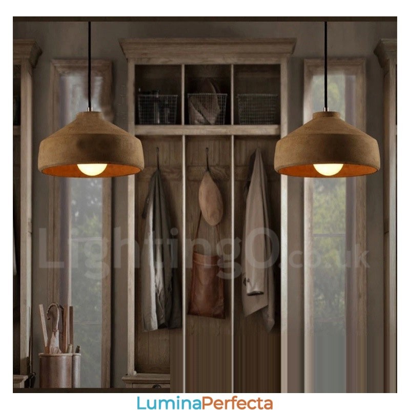 Lampă suspendată modernă contemporană din beton cu o singură lumină