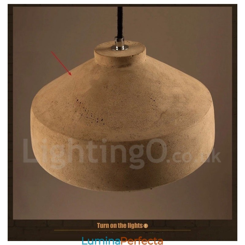 Lampă suspendată modernă contemporană din beton cu o singură lumină