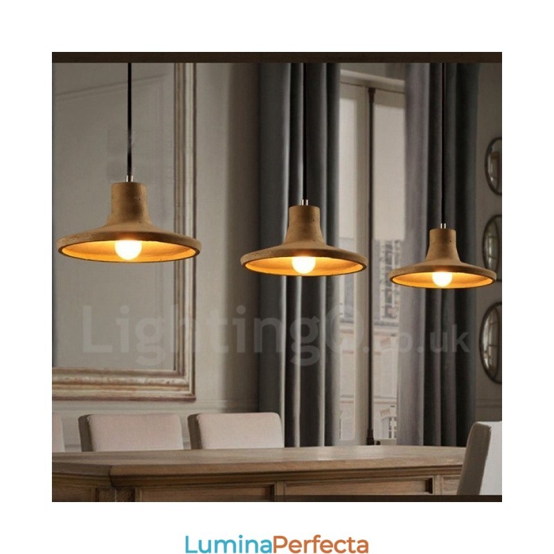 Lampă suspendată modernă contemporană din beton cu o singură lumină