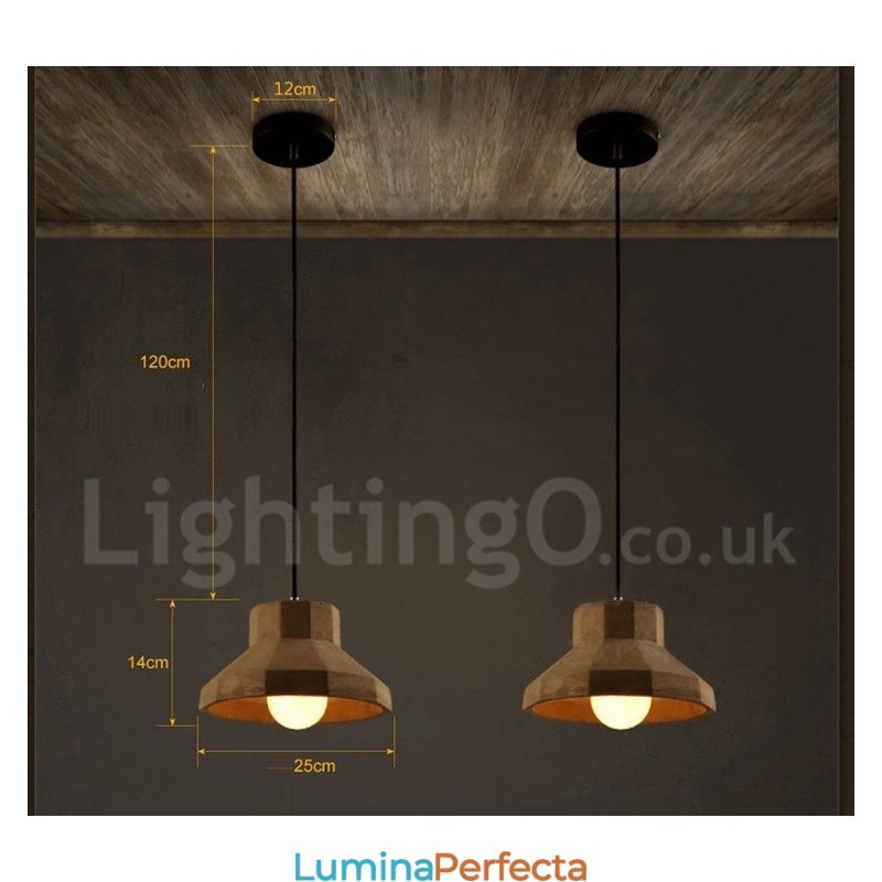 Lampă suspendată modernă contemporană din beton cu o singură lumină