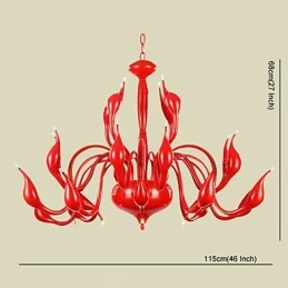 Candelabru Modern 24 Lumini G4 Pictura Rosie