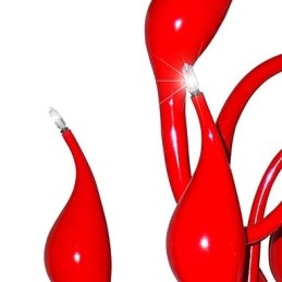 Candelabru Modern 24 Lumini G4 Pictura Rosie