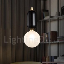 Lampă suspendată modernă și contemporană cu abajur din sticlă