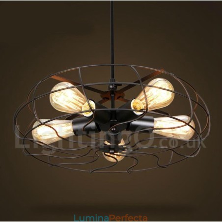 Lampă suspendată retro vintage cu 5 lumini Lampă suspendată retro vintage cu 5 lumini