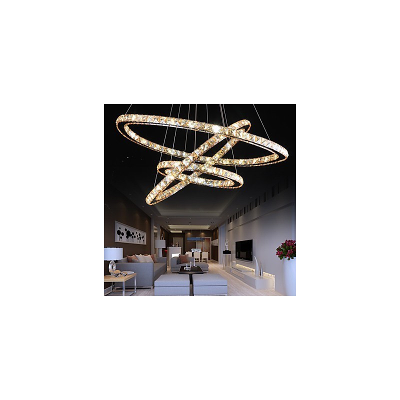 Plafoniere cu plafoniera de cristal inel stil fashion