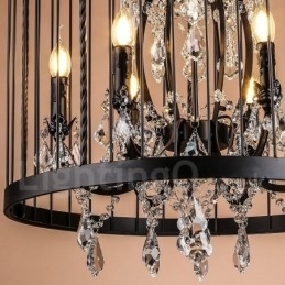 Lampă suspendată retro vintage metal cu 8 lumini Birdcage