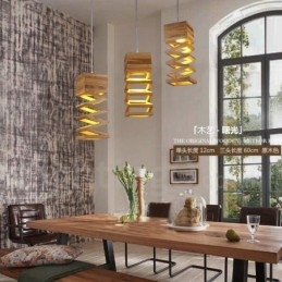 Lampă suspendată modernă din lemn