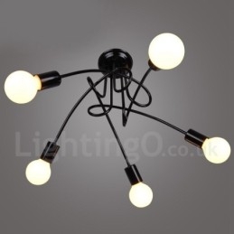 Candelabru Black Country Metal cu 5 lumini