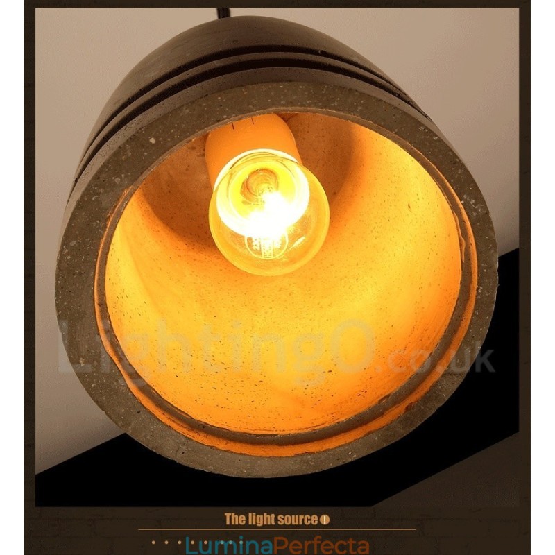 Lampă suspendată retro vintage din beton