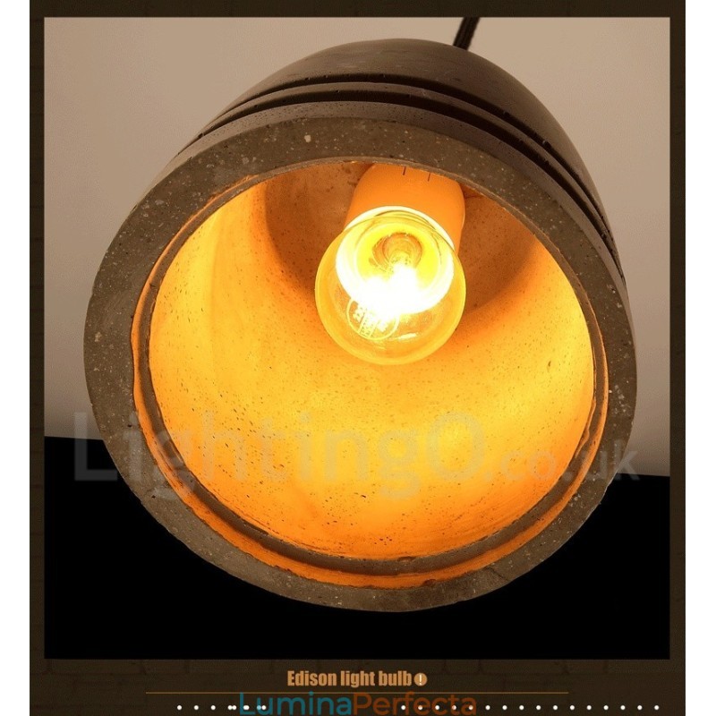 Lampă suspendată retro vintage din beton