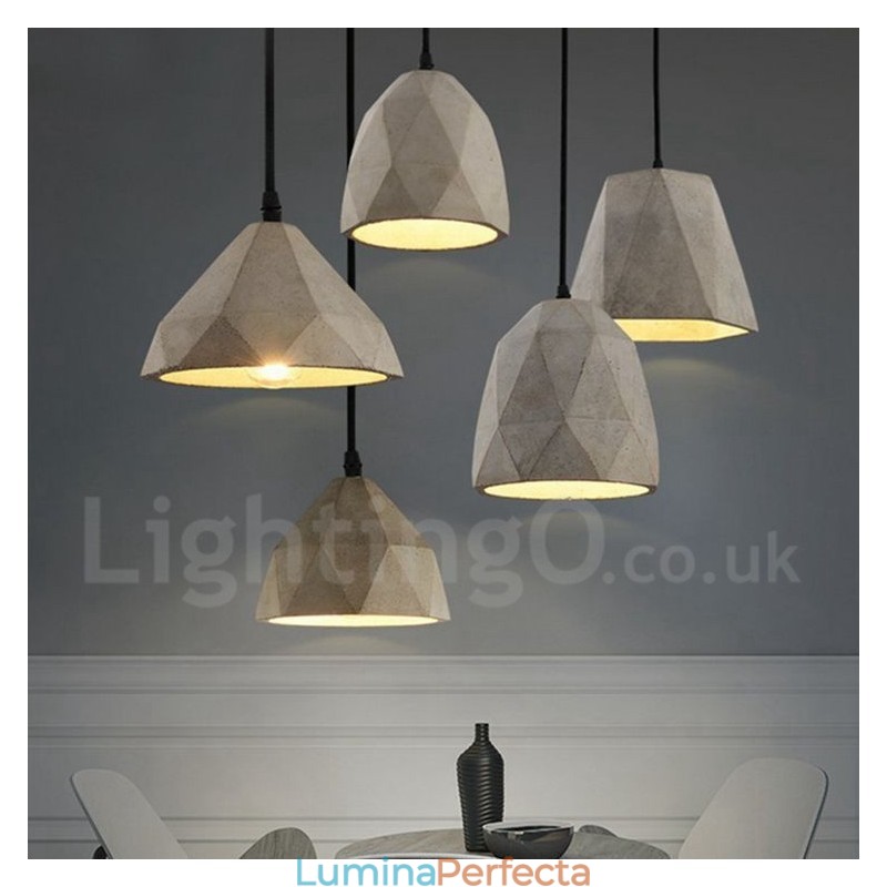 Lampă suspendată Vintage Concrte cu 1 lumină