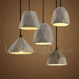 Lampă suspendată Vintage Concrte cu 1 lumină