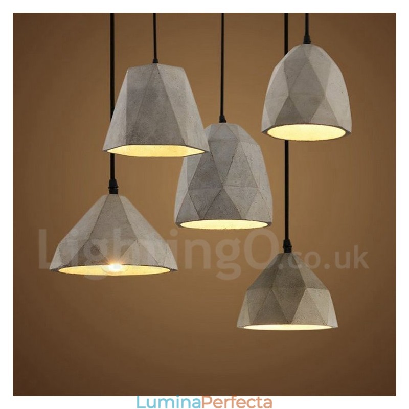 Lampă suspendată Vintage Concrte cu 1 lumină